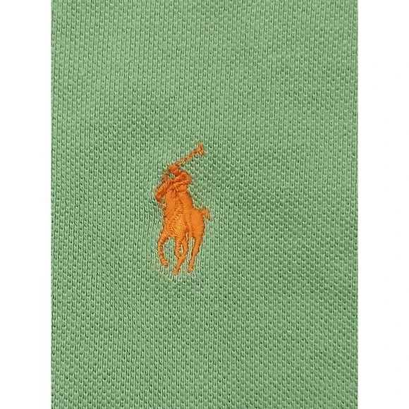 Vtg Polo Ralph Lauren Shirt Mens Large Green Blue Pique Pony golf Lot of 2 - Picture 11 of 16